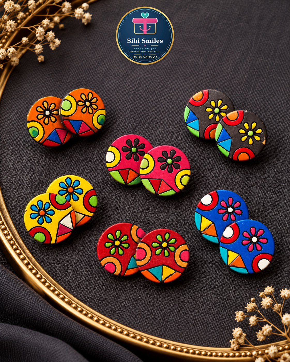 Colour Pop Round Studs