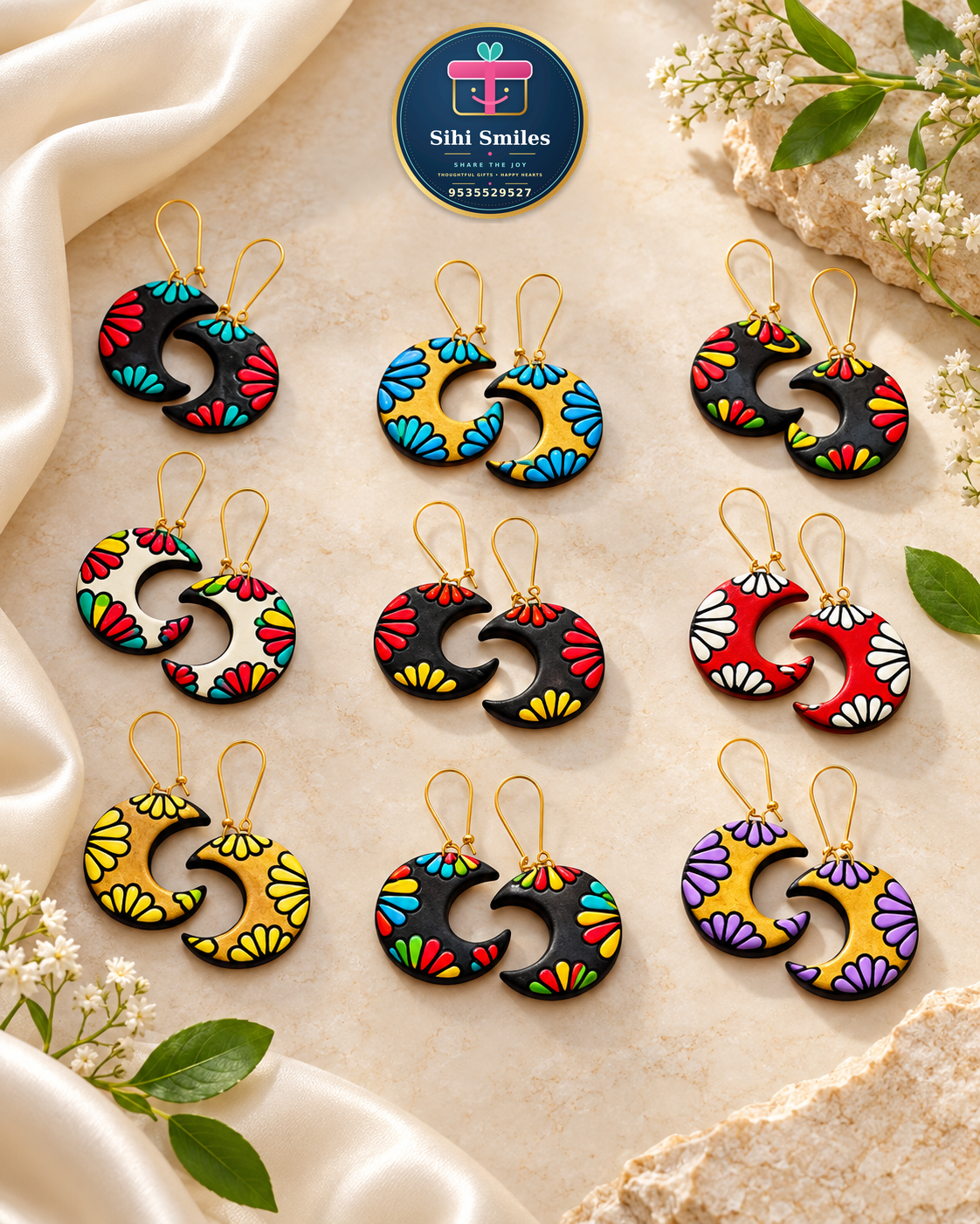 Painted Crescent Drops
