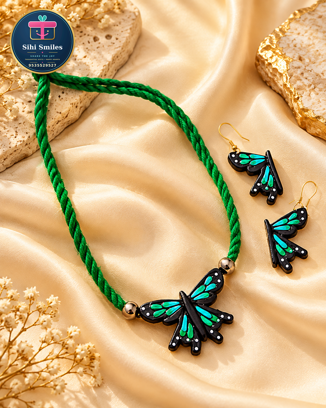 Emerald Butterfly Set
