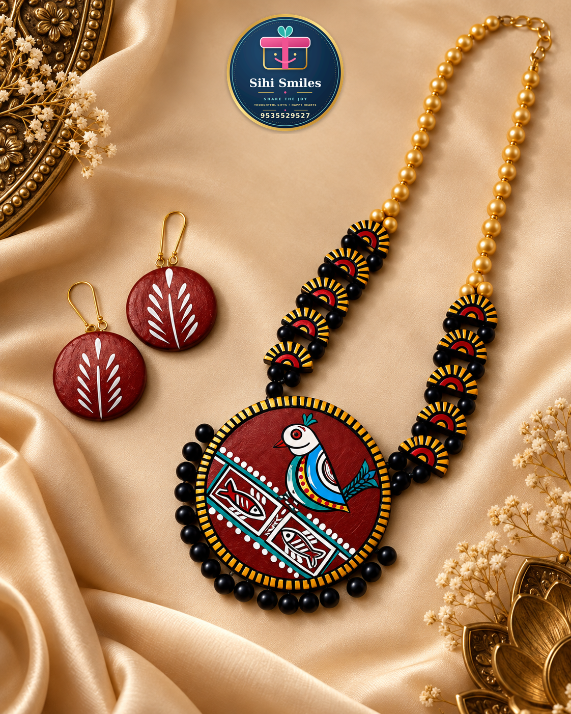 Folk Parrot Medallion